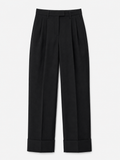 Turn-Up Tailored Wool Trousers