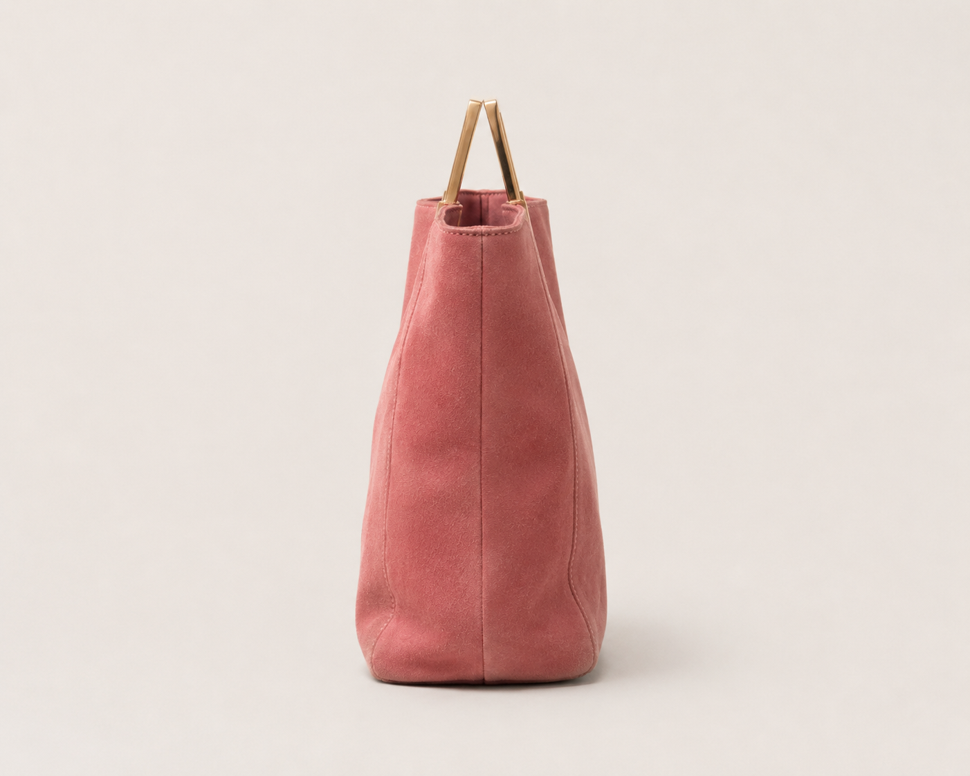Block Suede Top Handle Bag