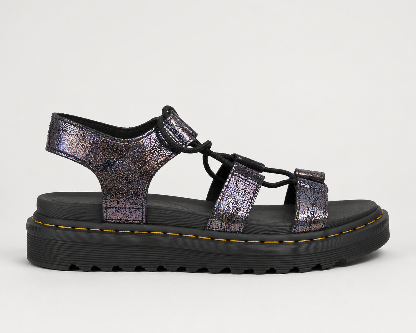 Lace-Up Leather Platform Sandals