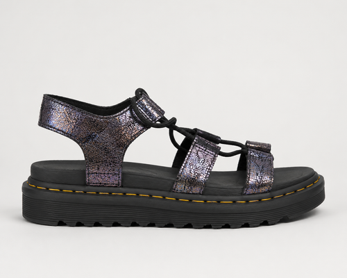 Lace-Up Leather Platform Sandals