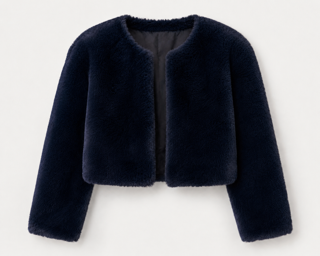 Cropped Faux Fur Jacket