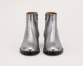 Silver Leather Studded Boots