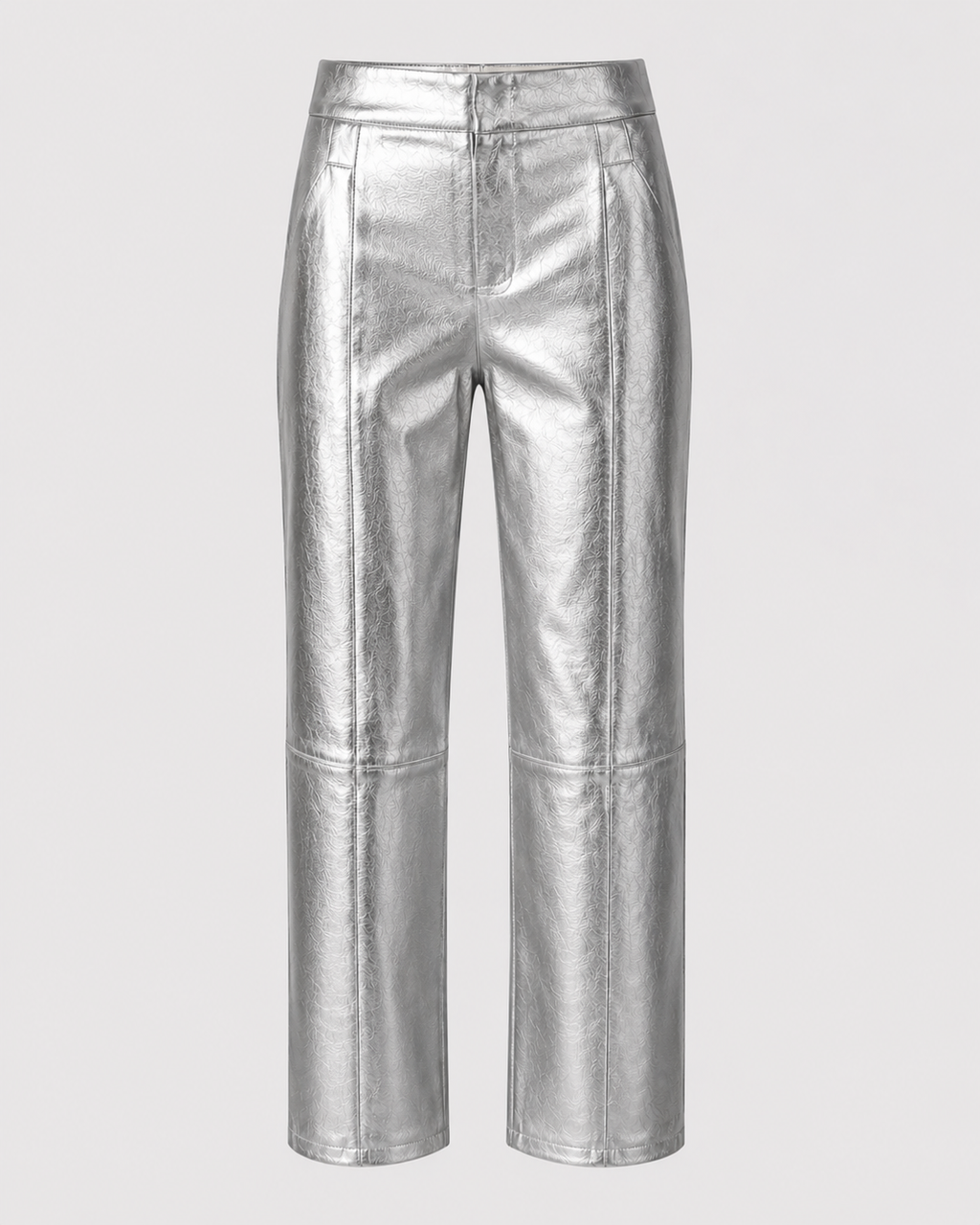 Paneled Leather Trousers