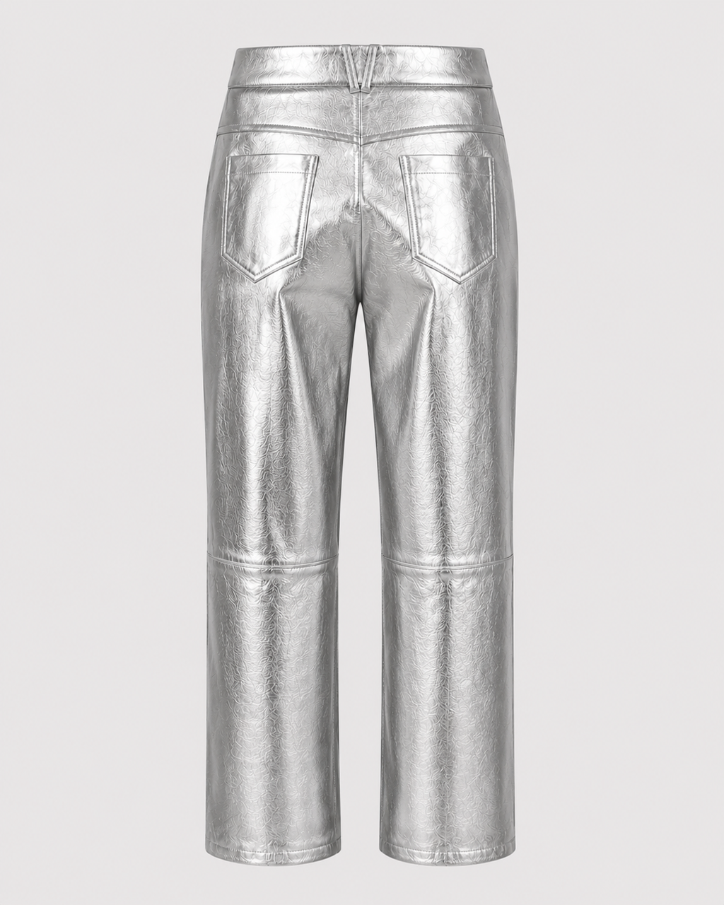 Paneled Leather Trousers