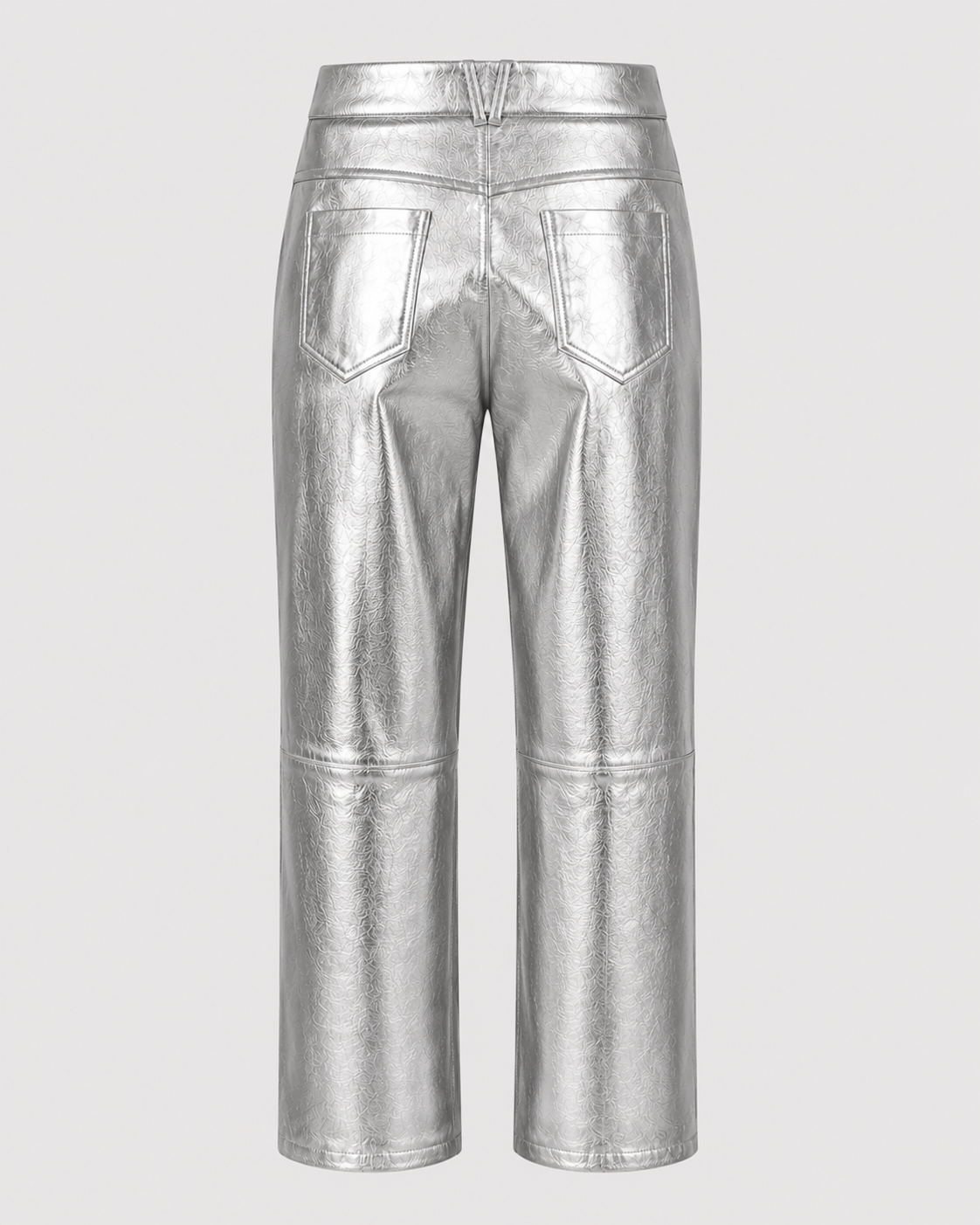 Paneled Leather Trousers